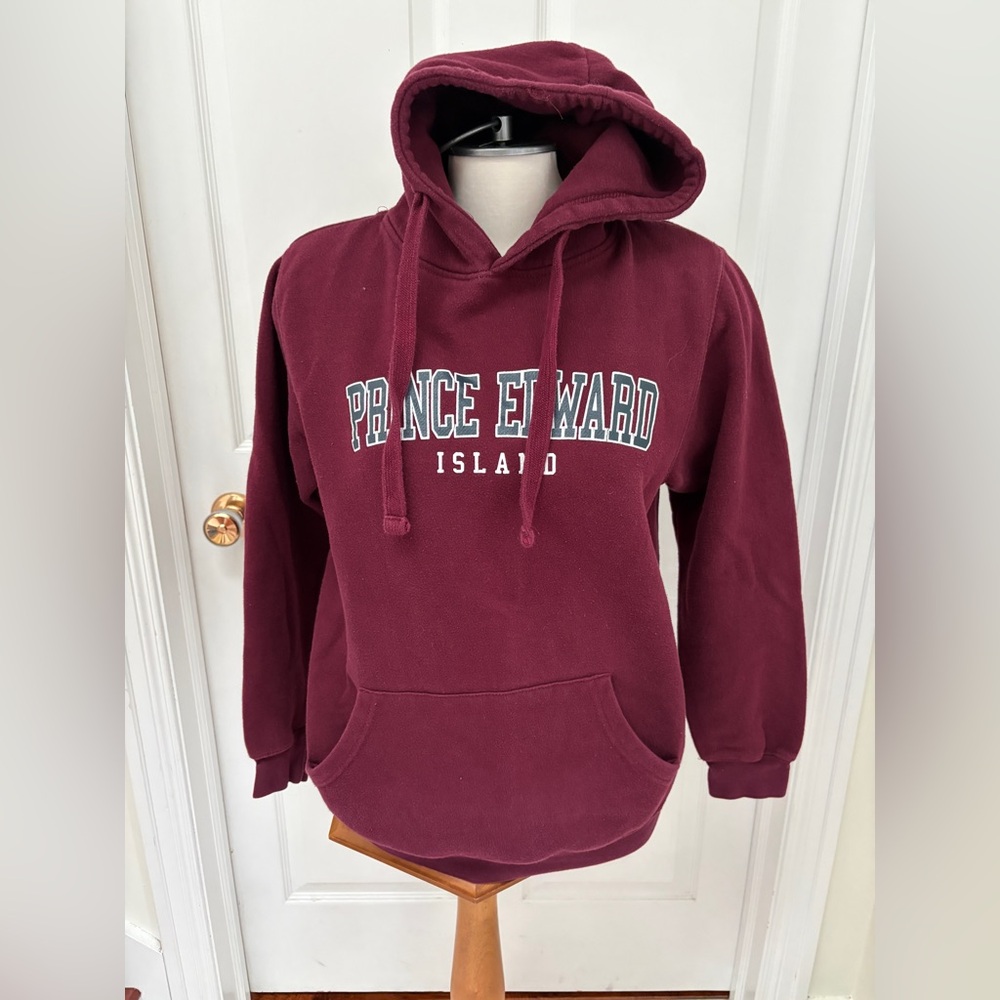 Prince Edward Island Maroon  Hoodie size ladies small